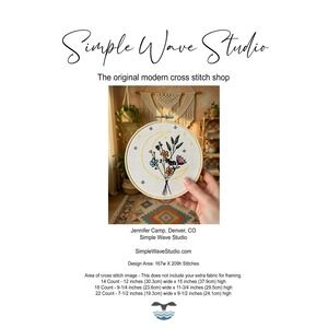 Wildflowers and Moon Baby Nursery - Cross Stitch Pattern